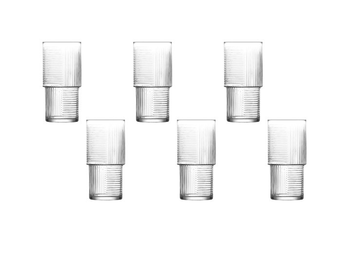 Hermia Juego de Vasos LV-HLN376F de 6 Piezas, 400 ml